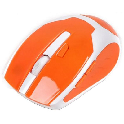 Миша бездротова Maxxter Mr-317-O біло-помаранчева