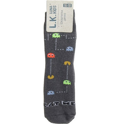 Носки детские Luna Kids № 8. Eat me 331012 р.20–22 серый 
