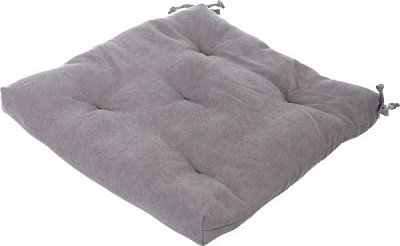 Подушка на стілець Велмарт 40х40х3 см темно-сірий