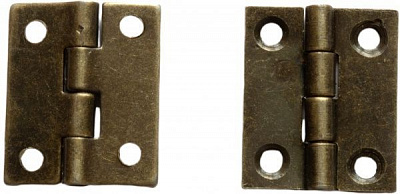 Петля декоративна стара латунь 20х25 мм 2 шт.