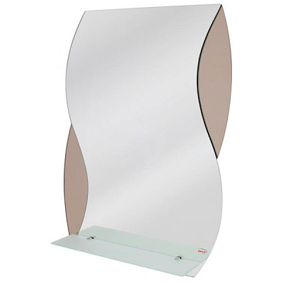 Зеркало Хаст Волна 53х72x0.4 см с полочкой