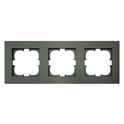 Рамка тримісна EXEN Karell горизонтальна антрацит 200-130000-103