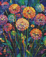 Алмазная мозаика Одуванчик 40x50 см Brushme
