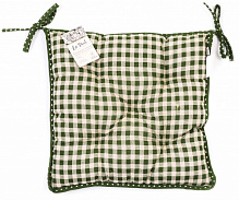 Подушка на стілець Lucy Зелена клітинка 40х40 см La Nuit