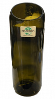 Ваза скляна Mazhura зі скосом 21 см зелена 