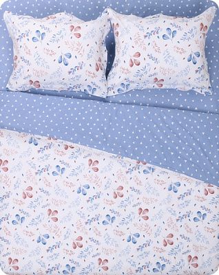 Комплект постільної білизни Натхнення 2 блакитний із білим Homeline