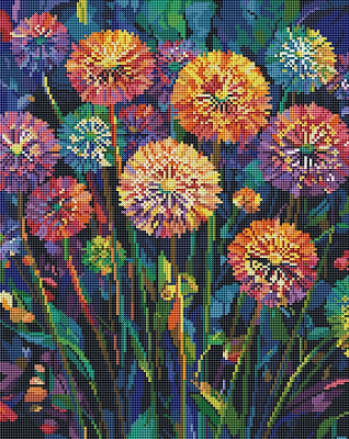 Алмазная мозаика Одуванчик 40x50 см Brushme