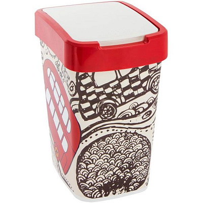 Ведро для мусора Алеана Евро Город с декором 18 л