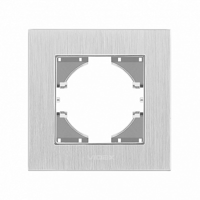 Рамка одноместная Videx Binera горизонтальная серебряный VF-BNFRA1H-SL