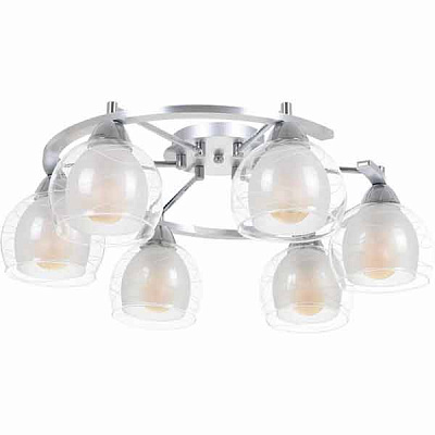 Люстра потолочная Accento lighting Bordo ALPL-PLE85-6 6x60 Вт E27 хром 