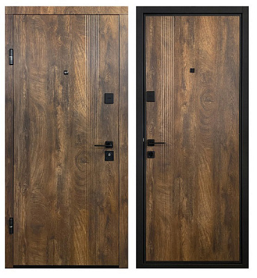 Дверь входная Министерство дверей Современная черный муар 2050x860 мм левая