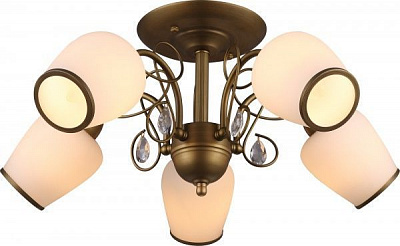 Люстра потолочная Altalusse 5x40 Вт E14 золотая бронза INL-6108C-05 