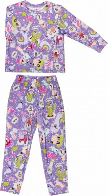 Пижама детская для девочек Roksana Лама №1065/16072 р.92-98 фиолетовый 