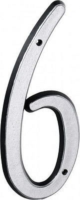 Цифра пластик срібний 108 мм Larvij LN5-PL112-MS #6