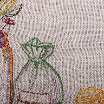 Дорожка «Лимон и лаванда» 651-16/00 40x140 см льняной Эдельвика 