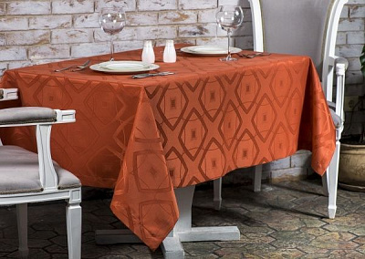Скатерть Скатерть Diana водоотталкивающая терракот 150x220 см терракот ITA Dream 