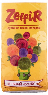 Серветки паперові ZEFFIR Квітковий настрій 10 шт.