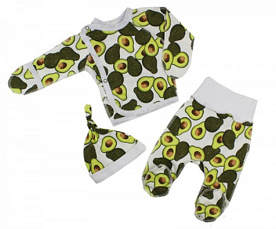 Комплект для новорожденных Маленькие люди Авокадо белый р.50–56 