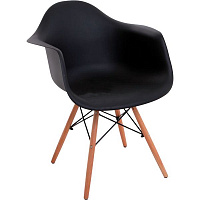Стілець обідній комплект поставки: стілець, ніжки, кріплення Style black з підлокітниками вільха гірська/чорний