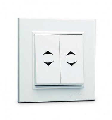 Выключатель проходной двухклавишный Makel Karea без подсветки 10 А 220В белый