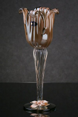 Ваза Stelo 4PT 13х13х29 см White cristal