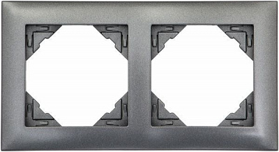 Рамка двомісна Efapel LOGUS універсальна графіт 90920 TIS