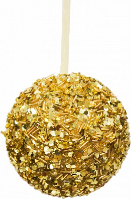 Шар новогодний Xinchang Trust-Worthy Import & Export Co Ежик-блестка 8 см T21-37 золотой
