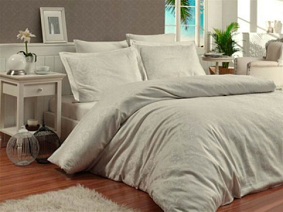 Комплект постельного белья 1,5 страйп-сатин шампань Domikus 