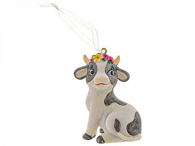 Фігурка декоративна Корівка у віночку 6,5 см 192-108 Lefard