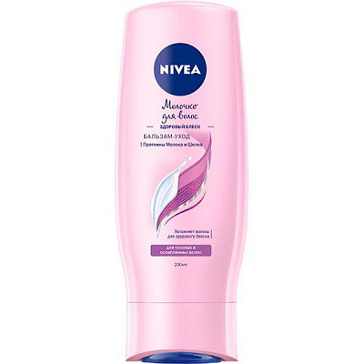 Молочко Nivea Здоровый блеск для тусклых и ослабленных волос 200 мл