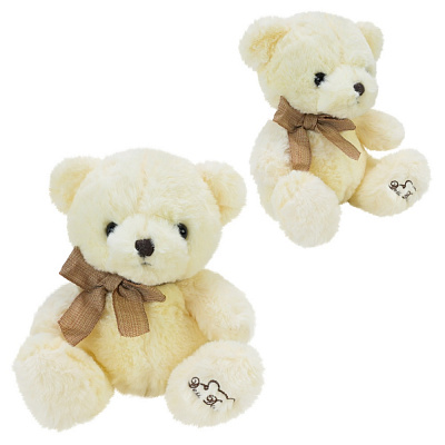 Мягкая игрушка Shantou Медвежонок 20 см белый E8203