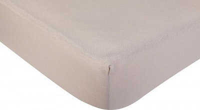 Простынь на резинке трикотажная 160x200 см капучино Durutex 