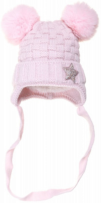 Шапочка детская для девочки Kraft+ р.36-38 розовый 2733 