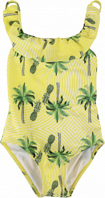 Купальник для дівчаток Пальми р.134–140 жовтий
