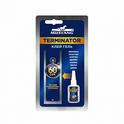 Суперклей-гель Mustang TERMINATOR 20 г