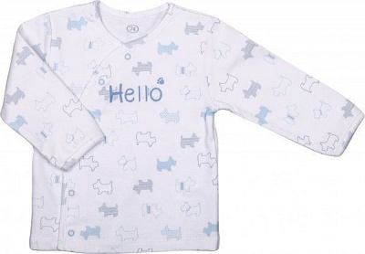 Кофточка детская Фламинго р.74 белый с принтом 505-222-13 