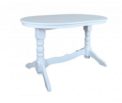 Стол обеденный Сейм-2 1200(1600)х800 мм белый мат 