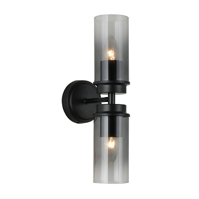 Бра Miorro Bellino 150х100х360 мм металл/стекло 40 Вт E14 черный 51-311-135