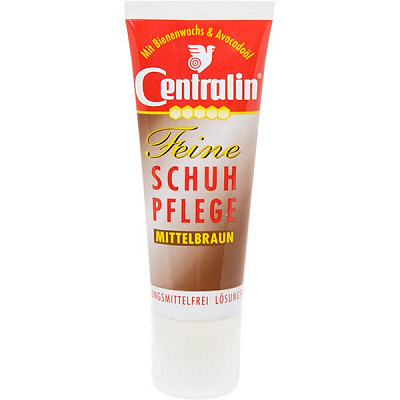 Крем для обуви Centralin в тубе 75 мл средне-коричневый