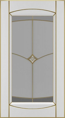 Фасад для кухни Грейд Белый патинированный золотом №383 713x396 ВТ Аркьюит