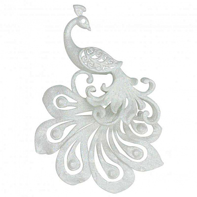 Ялинкова іграшка Жар-птица 3Д 15x10x3 см білий