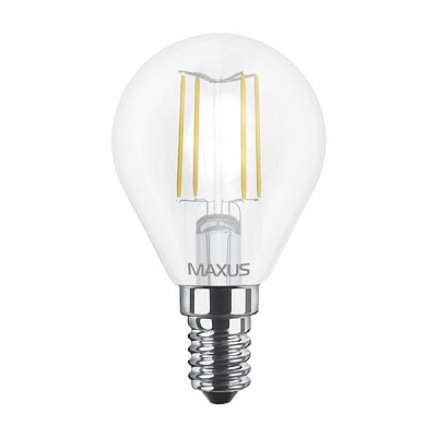 Лампа світлодіодна Maxus FM G45 4 Вт E14 4100 К 220 В прозора 1-LED-548