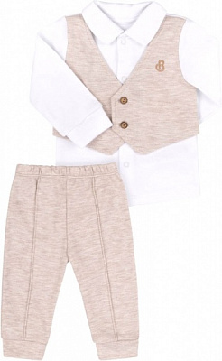 Костюм Bembi Сhristening КС720 білий із бежевим р.74 6720711134.G10