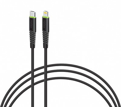 Кабель Intaleo CBFLEXTL1 Type-C to Lightning 18 Вт 1,2 м черный (1283126542459)