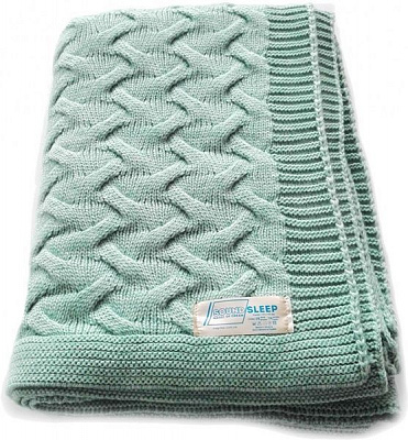 Плед вязанный Varanasi 140x180 см мятный SoundSleep 