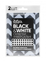 Салфетка универсальная Добра господарочка Black&White с принтом 25x36 см 2 шт./уп. / черный/белый