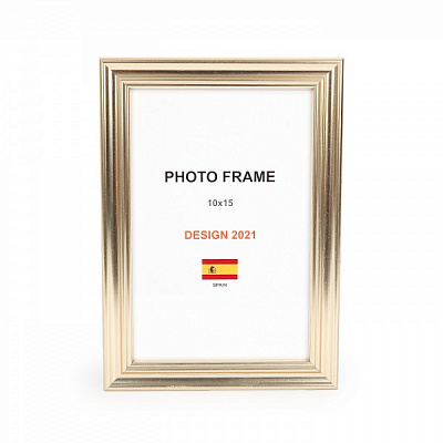 Рамка для фото 1 фото 10x15 см белое золото 