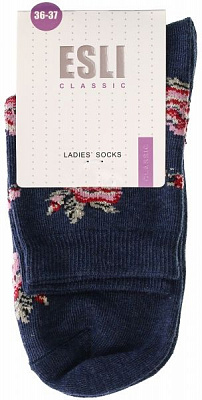 Шкарпетки жіночі Conte ESLI Classic 069 р. 23 темно-синій 15С-20СПЕ