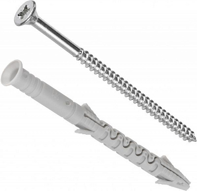 Дюбель рамный с универсальным шурупом 8x100 мм 4 шт. Expert Fix