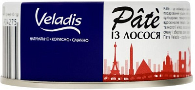 Патэ Veladis пастеризованное с лосося 100 г